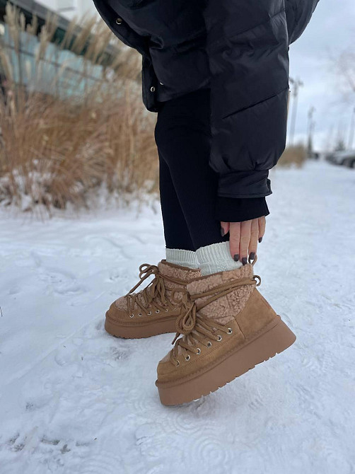 Hengji Угги жіночі HENGJI руді натуральна замша высота 13 см размер 36-40 (5676) Коломыя - изображение 1