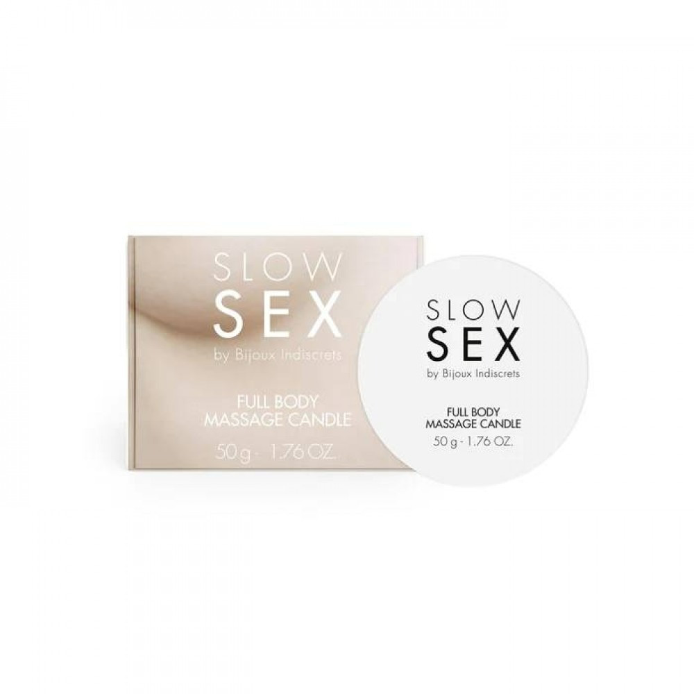 Массажная свеча с маслами, ароматная, Bijoux Indiscrets Massage Candle Slow Sex, 50 мл Sex Aura Киев - изображение 4