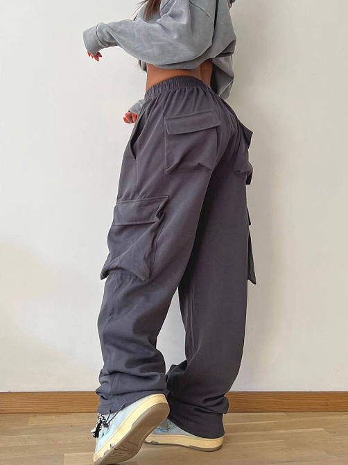 Штани карго жіночі трикотажні Сірий 42-46 Харків - фото 2