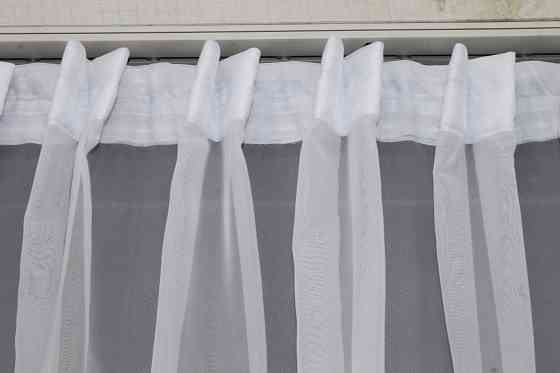 Тюль с бантовой тесьмой VR-Textil н101 Шифон однотонный Белый 300х270 см (44-018) Киев