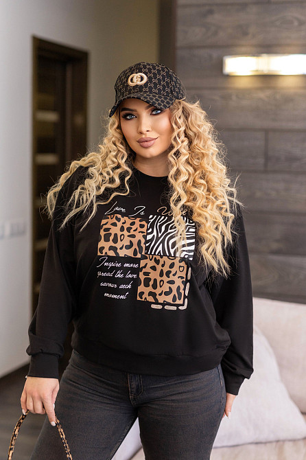 Трикотажний жіночий світшот двонитка "Safari" | Норма і батал Київ - фото 9