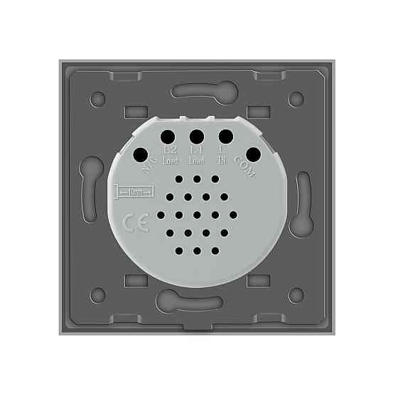 Сенсорний вуличний вимикач Вологозахищений 2 сенсори Livolo сірий скло (VL-C702-IP-15) Коломия