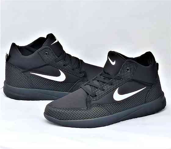 Термо Кросівки Зимові Nike Чоловічі Черевики на хутрі Чорні Найк (розміри: 41,42,43,44,45) Дніпро