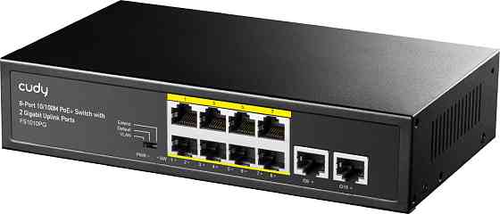 Комутатор Cudy FS1010PG, 8 портовий 10/100M PoE+ Switch with 2 Gigabit Uplink Ports 120W Вінниця