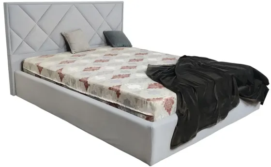 Ліжко BNB Двоспальне Dracar Comfort 180 x 200 см Simple З підйомним механізмом та нішою для білизни Сірий Київ