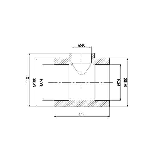 Тройник PPR Thermo Alliance 75х40х75 Київ
