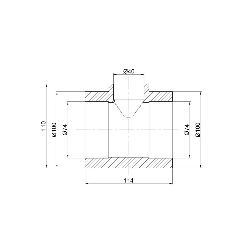Тройник PPR Thermo Alliance 75х40х75 Киев - изображение 2