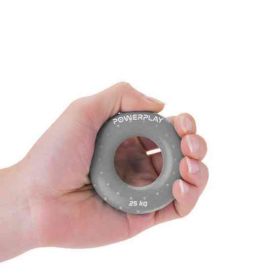 Еспандер кистьовий силіконовий PowerPlay PP-4338 Hand Grip Large 25 кг. Сірий Кам'янське