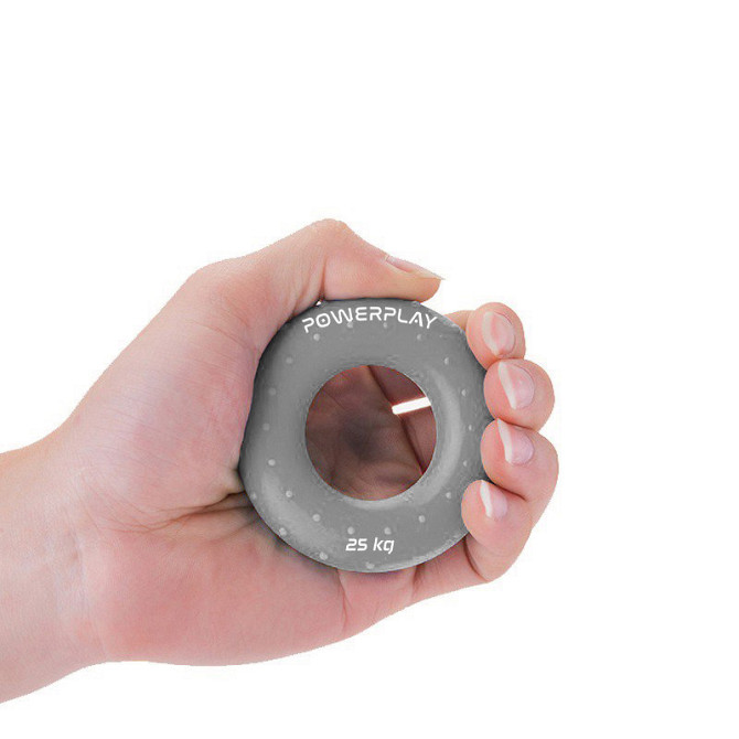 Еспандер кистьовий силіконовий PowerPlay PP-4338 Hand Grip Large 25 кг. Сірий Кам'янське - фото 3