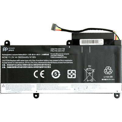 Аккумулятор для ноутбука Lenovo ThinkPad E450 (45N1754) 11.3V 3600mAh PowerPlant (NB480784) Винница - изображение 1