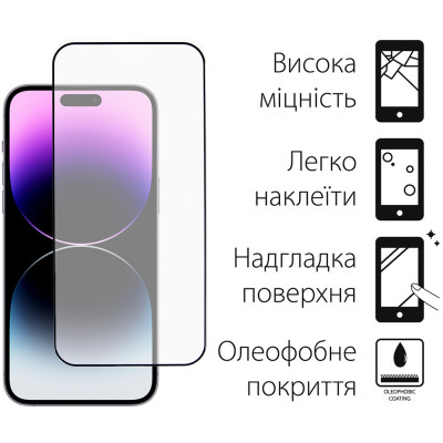 Стекло защитное Dengos Full Glue iPhone 14 Pro Max (TGFG-270) Винница - изображение 2