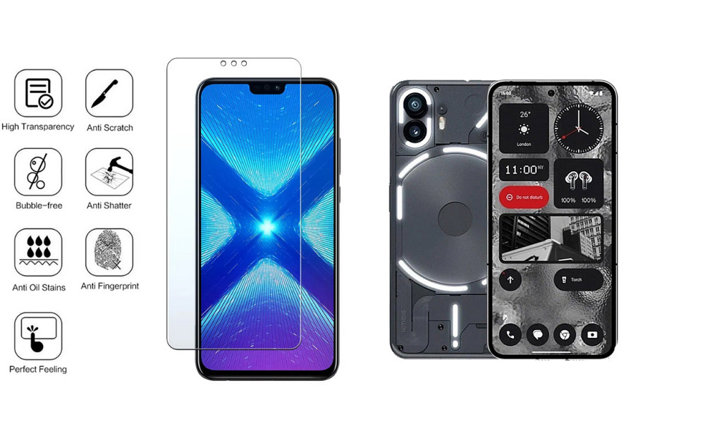 Защитное стекло NeoGlass для Nothing Phone (1) – ультрапрозрачное и устойчивое Киев - изображение 4