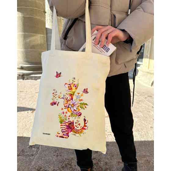 Екошопер BookOpt BK4050 Грайливий кіт з метеликом бежевий Київ