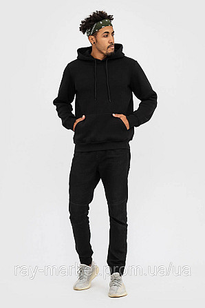Худі базове утеплене Ray Basic чоловіче чорне (U0401M-Black) 4XL Київ - фото 4