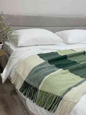 Vladi Плед Vladi 200х220 см вовняний 70% салатово-зелений Нова Зеландія 01/Liam Коломыя