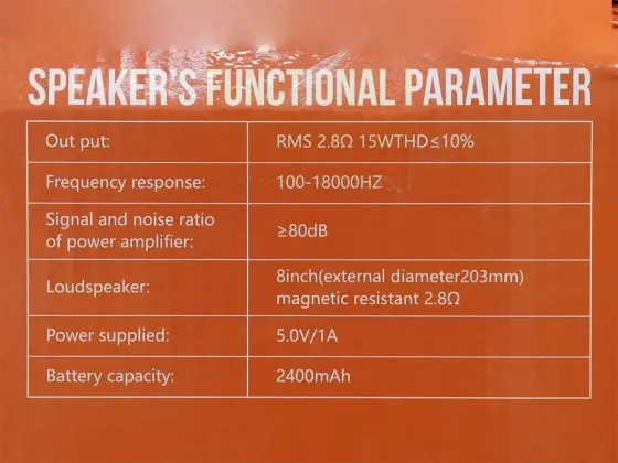 Музична портативна Bluetooth колонка S3 15Вт, 80дБ, з підтримкою USB, AUX-входу та потужним звуком Київ
