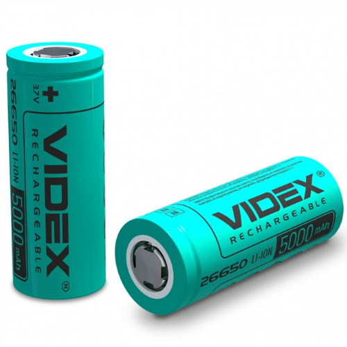 Акумулятор 26650 Li-lon 5000mAh без захисту (бл-1шт) Videx Житомир - изображение 1