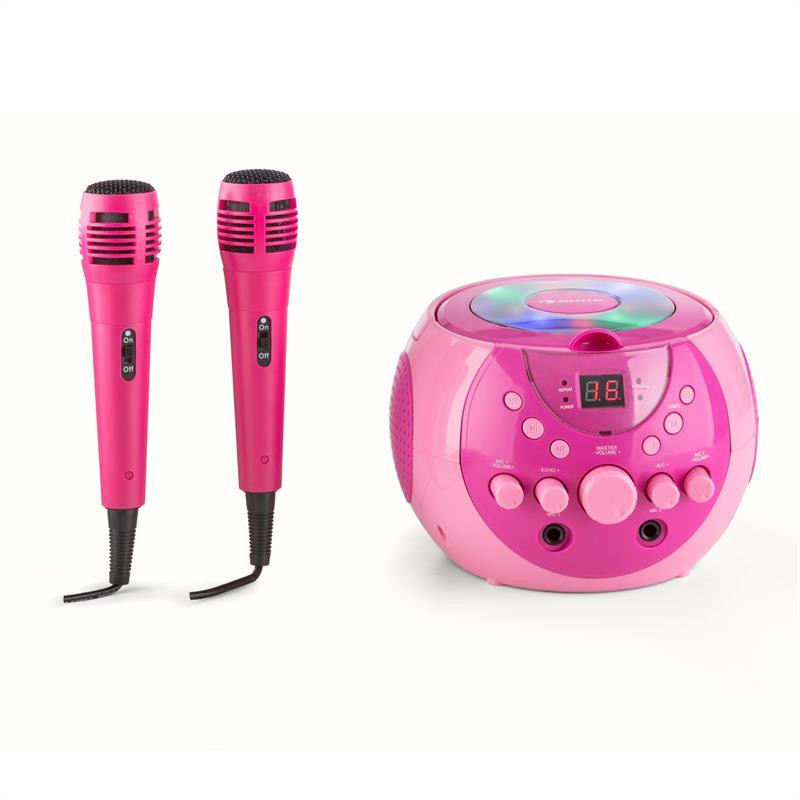 SingSing pink + микрофон Dazzl Система караоке Микрофон Светодиодное освещение (Германия, читать описание) Ровно - изображение 4