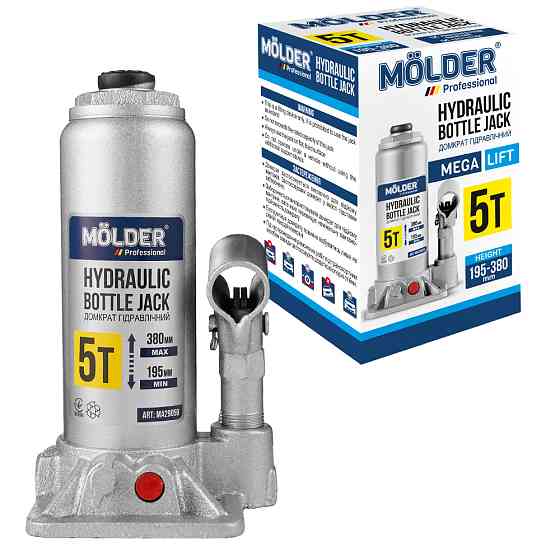 Домкрат гідравлічний пляшковий Molder 5т 195-380мм Львів