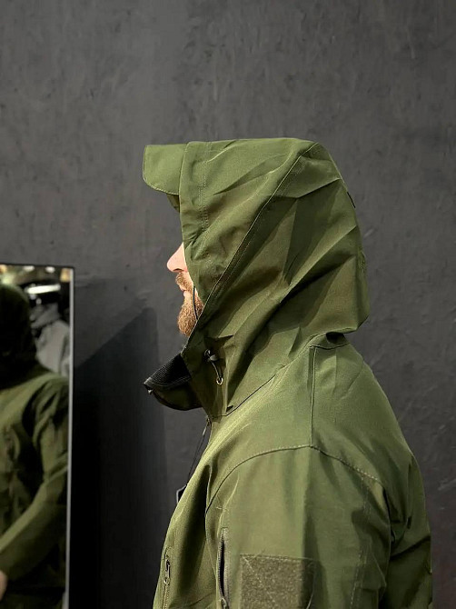 Тактична куртка чоловіча олива легка, водостійка, для туризму, риболовлі та активного відпочинку Львів - фото 2