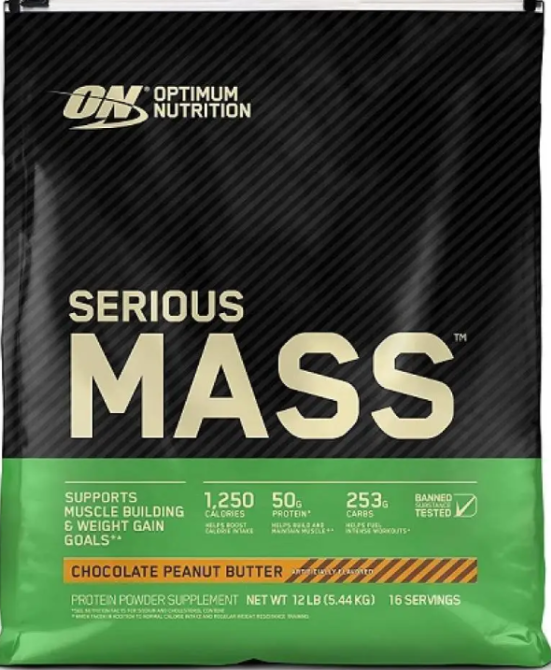Гейнер Optimum Nutrition Serious Mass 5450g шоколадно-митний Київ - фото 3