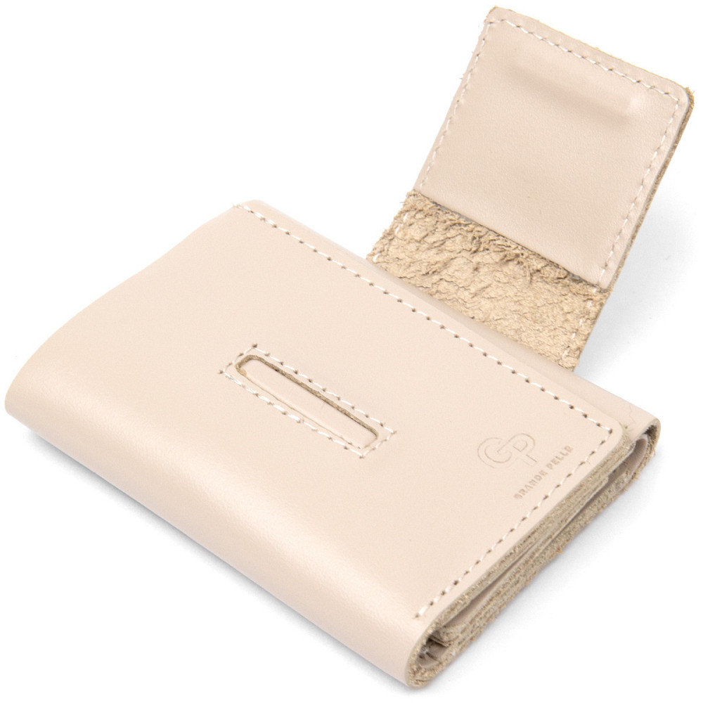 Невелике портмоне унісекс Бежевий (GRANDE PELLE) Київ - фото 9