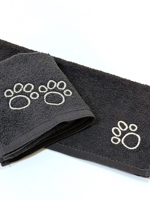 Ecotton Набір махрових рушників для тварин Ecotton Витри мені лапки 2 шт. сірий Коломыя - изображение 6