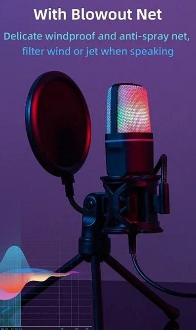 USB-мікрофон Професійний конденсаторний мікрофон для ПК Комп'ютера. Київ - фото 3