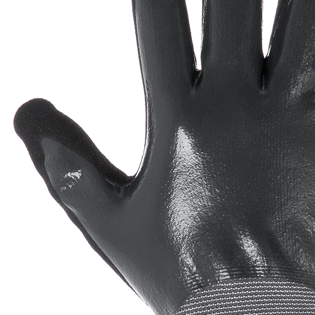 Рукавичка трикотажна з повним двошаровим нітриловим покриттям, базове гладке та пористе на долоні, синтетична, повітропроникна, Киев - изображение 3