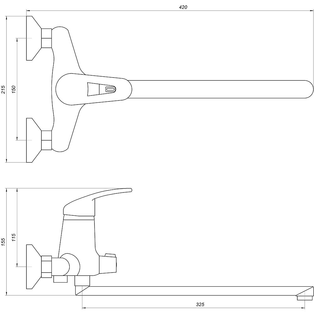 Змішувач для ванни Globus Lux Caprice GLCA-0208 Луцк - изображение 5