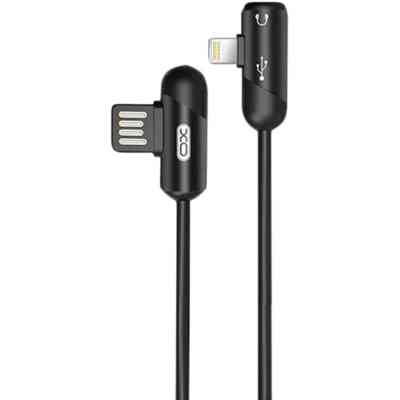 Дата кабель NB38 USB - Lightning + Lightning Audio 1.0m 2.4А Black XoKo (XO-NB38) Вінниця