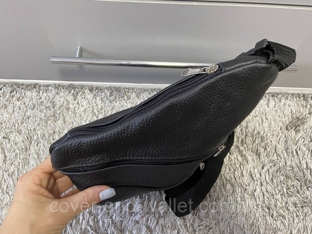 Тонка чоловіча сумка-слінг через плече із натуральної шкіри PS Leather Київ - фото 2