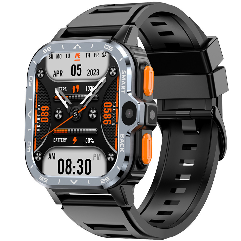 Розумний смарт-годинник Smart Nova Sim Rubber Black (2 ремінці) Чорний Київ - фото 1