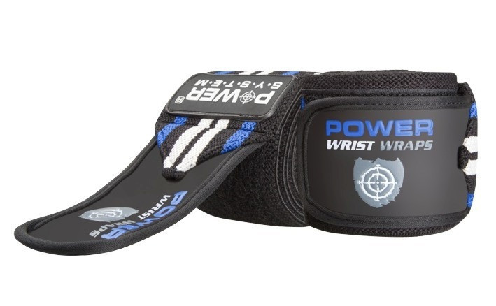 Бинти для зап'ясть (кистьові бинти) Power System PS-3500 Wrist Wraps  Blue/Black  (пара) Луцк - изображение 1