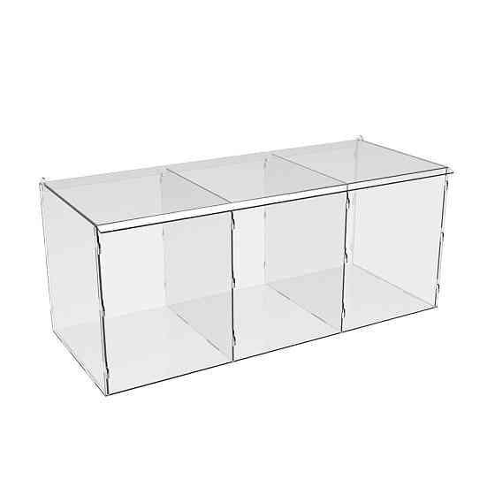 Коробка акрилова EKOSTAR 3 комірки 440х180х180 з кришкою Київ