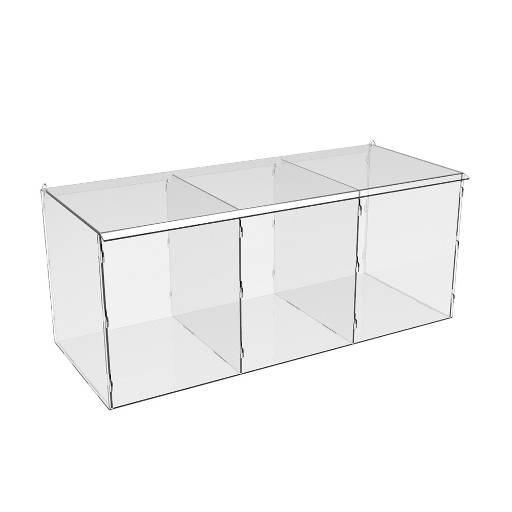 Коробка акрилова EKOSTAR 3 комірки 440х180х180 з кришкою Київ - фото 2