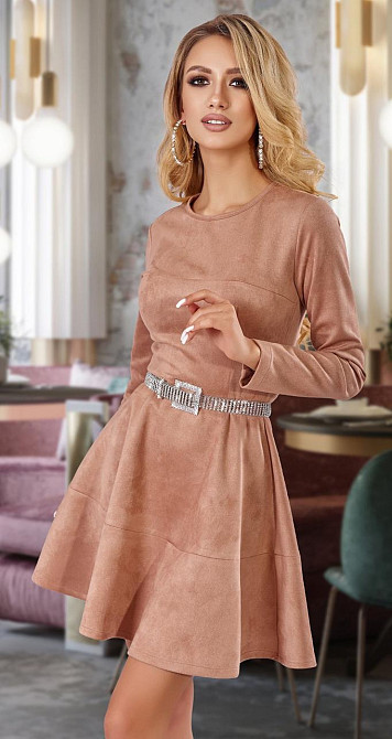 Красивое платье из эко замши Киев - изображение 3