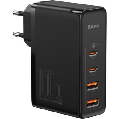 Зарядний пристрій Baseus 2xUSB 100W GaN (2xUSB-C+2xUSB-A) black (CCGAN2P-L01) Вінниця - фото 1