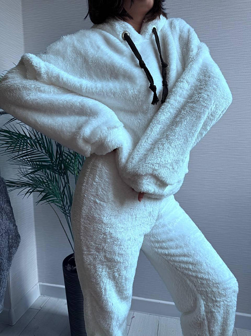 Теплый женский плюшевый костюм двойка плюшевый двухсторонний мех Одесса - изображение 6