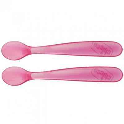 Набір дитячого посуду Chicco Мягкие ложечки для девочек 2 шт 6 мес+ (06828.11) Вінниця
