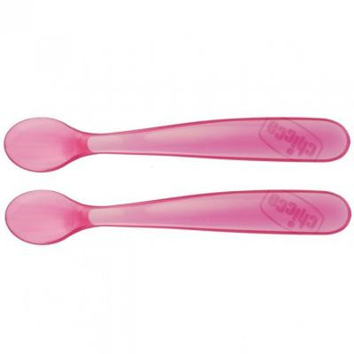 Набор детской посуды Chicco Мягкие ложечки для девочек 2 шт 6 мес+ (06828.11) Винница - изображение 1
