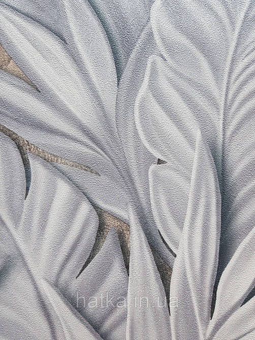 Обои метровые виниловые на флизелине Sintra Vila листья ветки серые бирюзовые на коричневом  533444 Киев - изображение 2