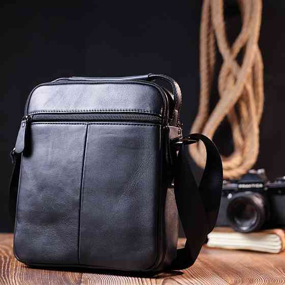 Сумка мужская Vintage 20826 кожаная Черный Киев