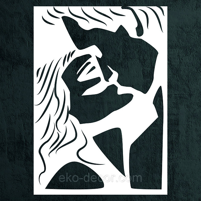 Декоративне настінне Панно «Поцілунок», Декор на стіну 70*49 см, Білий Київ - фото 9
