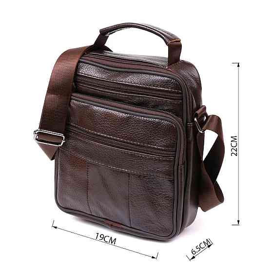 Мужская сумка из натуральной кожи Vintage 20473 Коричневый Киев