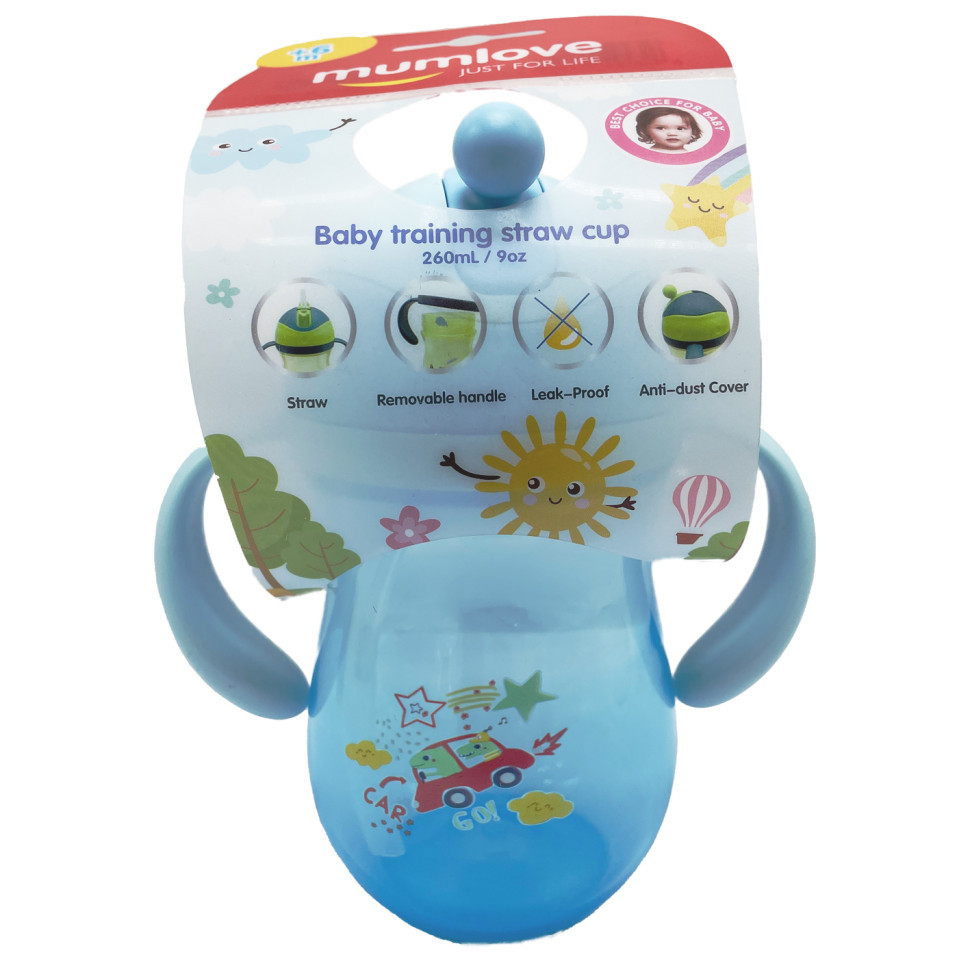 Поїльник з трубочкою MGZ-0312(Blue) 260 мл Вінниця - фото 1