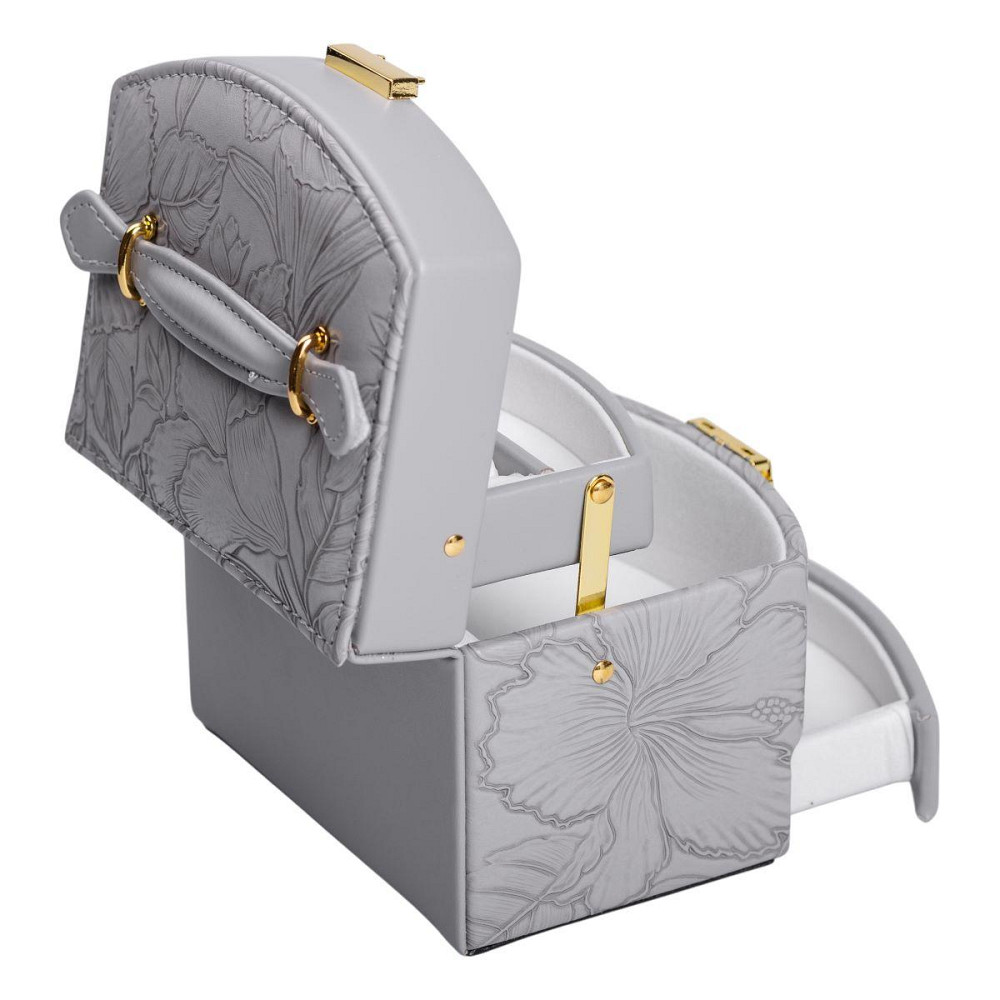 Шкатулка для прикрас з еко-шкіри, 3 яруси, з замком Київ - фото 3