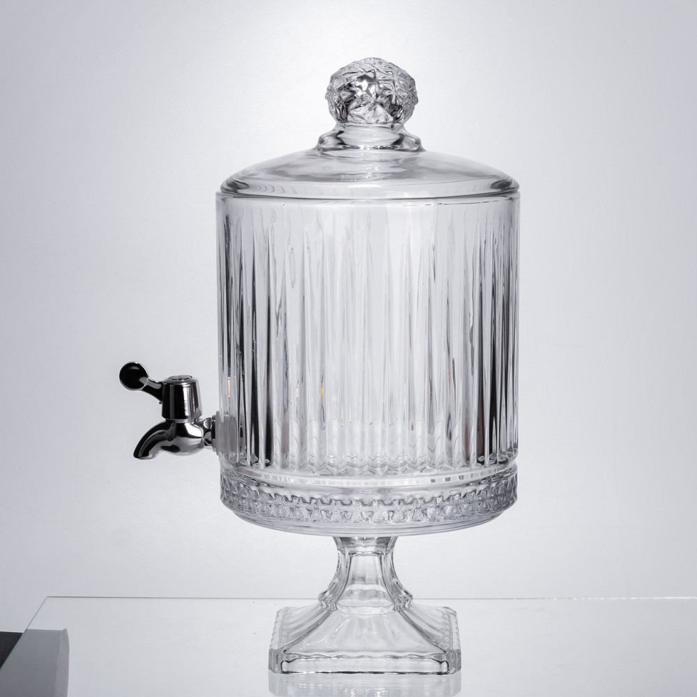 Стеклянная лимонадница с краном на подставке, 4.5 л Киев - изображение 3