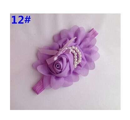 Дитяча бузкова пов'язка - окружність 36-50см, розмір квітки 13см Київ - фото 1