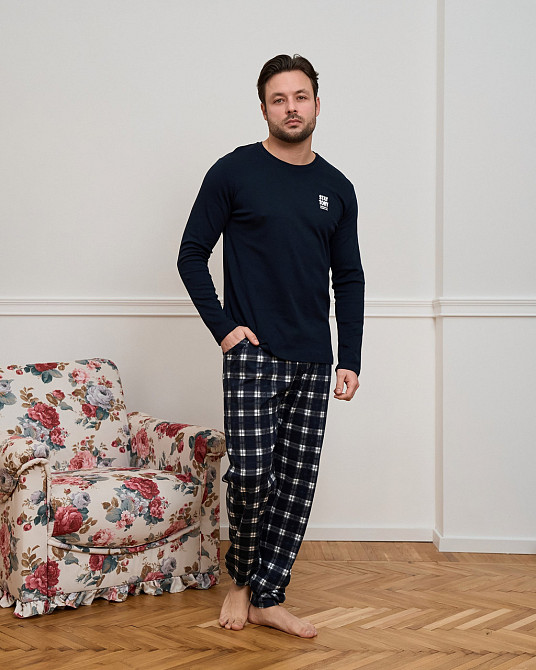 Чоловічий комплект зі штанами в карту — Інтерлок Tom John 93541 XXL Київ - фото 1